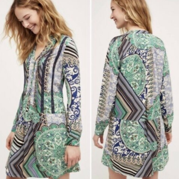 Anthropologie Caviana Shirtdress TINY New sz M - Picture 1 of 6